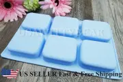 Rounded Edge Rectangle Silicone Soap Making Molds Baking DIY For Cake Bakeware