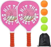 Hole Ball Paddle Set, Hole Ball Competition Kit, Beginners Hole Ball Set, Large Racket Area, Sports Accessories for Courts, Hole Ball Racket, Outdoor Sports Kit, Hole Ball Game Set