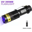 UV 395nm Flashlight Ultraviolet led Blacklight Detect Pet Stain battery included