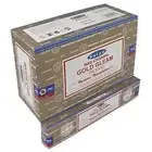 Satya Nag Champa Gold Gleam Incense Sticks Agarbatti 180 Grams Box 12 Packs