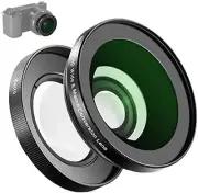 40.5mm HD Wide Angle Lens for Sony ZV-1F ZV-E10 A5000 A6000 with Macro Adapter