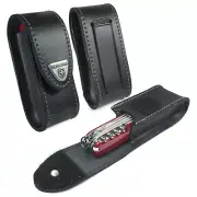 Victorinox Leather Belt Pouch Case for Swiss Army Knife (2-4 layers)- Black