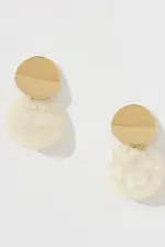 Women's Party Grazia Earrings in White Pearlescent With Gold one size