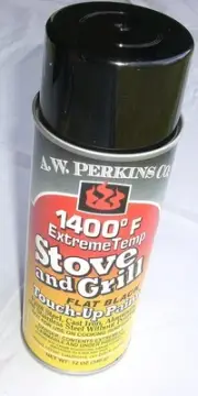 A.W. Perkins #90 Stove and Grill Paint- 1400°F ExtremeTemp - 12oz. Flat Black
