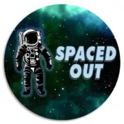 Spaced Out - 100 Pack Circle Stickers 3 Inch - Astronaut Outer Space Galaxy
