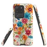 For Samsung Galaxy S20 Ultra Tough Protective Cover, Floral Symphony