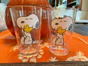 Disney Snoopy Pottery Barn CUP gift Set 2 THANKSGIVING peanuts Holiday Birthday