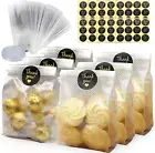 100PCS Translucent Plastic Bags Cellophane Bags Cookie Bags Cellophane Treat Bag