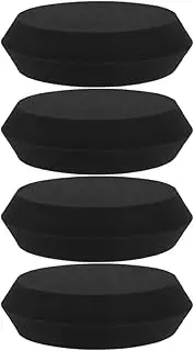 SHINEOFI 4pcs Black Angled Edge Waxing Sponge Pads for Effortless Car and Furniture Polishing for Quick Wax Application and Enhanced Buffing for and Decorating Tasks
