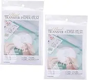 Homoyoyo 8pcs Water Soluble Embroidery Stabilizer Kit with Hat Patch Templates and Backing for Easy DIY Transfers for Beginners and Experienced Each