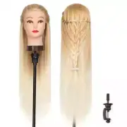 Mannequin Manikin Head With Long Synthetic Hair for Styling Hairdresser Training