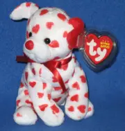TY HEARTS the VALENTINE DOG BEANIE BABY - MINT with MINT TAG
