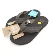 Reef (Mens Size 12) Element TQT Thong Flip Flops Sandal Brown Bottle Opener New