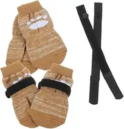 VILLFUL 4pcs Pet Socks Paw Protectors for Dogs Portable Dog Paw Protectors Puppy Accessories Dog Socks Wear-Resistant Cotton Socks Dog Accessory Washable Paw Protectors Paw Socks