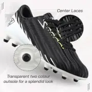 Vizari Firm Ground Soccer Cleats for Kids, Size-Junior-4, Black/White