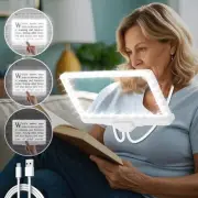 Rechargeable Hands-Free Magnifying Glass with Light for Reading 5X Lighted Ma...