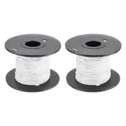 24AWG Gauge Stranded Hook-Up Wire PVC Tinned Copper Wire Spool 30m/100ft White