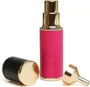Perfume Atomiser, Refillable Perfume Bottle with Gift Box LTC London - Vegan Leather (Hot Pink)