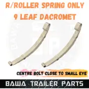 2x 9 Leaf Rocker Spring 60mm Wide Trailer Suspension Center Bolt close Small Eye