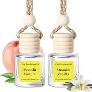 HoogaLife Car Air Freshener Diffuser 2 Pack Hanging Air Freshener Diffuser - Moonlit Vanilla Fragrance Oil Air Diffuser for Car, 45+ Days Long Lasting Fragrance Made in USA Car Air Fresheners