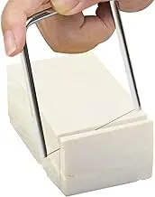 Kezvmhy Cheese Slicer for Block Cheese, Cheese Cutter for Block Cheese - Vista Printed Stainless Steel Butter Slicer Cutter Cheese Cube Cutter - Practical Block Cheese Slicer Handheld Cheese Cutter