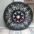 3' Marble Coffee Malachite Corner Table Top Dining Side Round antique Inlay