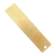 Retro Bronze Ruler Stationary for School Dual Scale Pocket Brass