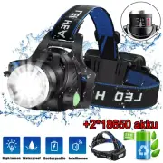 Super Bright 20000LM Rechargeable Battery LED Headlamp USB HEADLIGHT POCKET LAMP