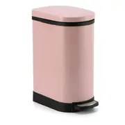 SOGA Foot Pedal Stainless Steel Rubbish Recycling Garbage Waste Trash Bin 10L U Pink