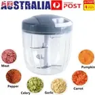 Manual Garlic Onion Chopper Food Meat Mincer Fruit Vegetable Crusher Blender AU