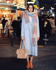 [Belle & Bloom] Tainted Love Wool Blend Longline Coat - Sky Blue