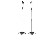 Pair of Black Selby Speaker Stands for Rear Surround Sound Satellite Speakers