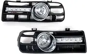 Car Fog Lamp Assembly For VW For Golf MK4 1997-2006 1 Pair Car LED DRL Headlights Day Running Lights Fog Lamps 4 Lights Headlight Fog Lights Front Bumper Fog Light