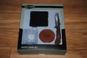 Old Timer Whisky Combo Set 8.25" Fixed Blade Whisky Glass Wooden Coasters