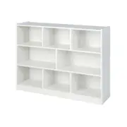 Costway 8 Cubes Wood Bookcase Display Cabinet Kids Storage Organizer Home Office, White