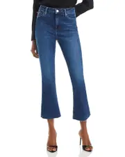 Frame Le Crop Mid Rise Cropped Bootcut Jeans in Lupine