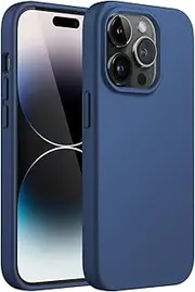 JETech Silicone Case for iPhone 14 Pro Max 6.7-inch, Silky-Soft Touch Full-Body Protective Phone Case, Shockproof Cover with Microfiber Lining (Cobalt Blue)