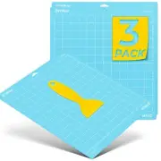 HTVRONT Light Grip 3 Pack Cutting Mat 12x12 for Cricut Explore Air 2/Air/One/...