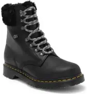 Dr Martens 1460 Faux Fur Black Boot Size 8 Womens | Brand New