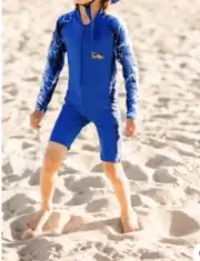 Kids Lycra Zip Surf Suit UV 100+ Radicool Skins Long Sleeve Size 0 Baby Swim
