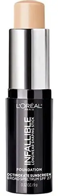 L'Oreal Paris Makeup Infallible Longwear Shaping Stick Foundation, 401 Ivory, 1
