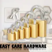 Brass Padlock 20 25 30 40 50mm Solid Steel Shackle Anti Rust Security Lock 3 key