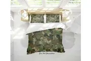 3D Retro Army Green Quilt Cover Set Bedding Set Duvet Cover Pillowcases 184