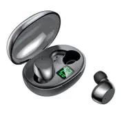 True Wireless Stereo Earphone Gaming Earbuds TWS 5.3 Bluetooth Headphones Deep Bass Sound With Microphone Hearing Aid -Black