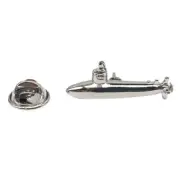Silver Submarine Design Lapel Pin Badge - X2AJTP839