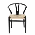 Set of 2 Replica Hans Wegner Wishbone Chairs in Black