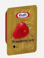 18 x Kraft Strawberry Jam 14g Portions Ideal for Hotels Lunch Box Coffee Shops