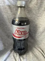 Share a Coke with Alan 2025 Personalized Gift Coca~Cola Bottle 20oz Diet