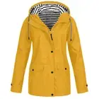 Womens Waterproof Raincoat Ladies Outdoor Wind Rain Forest Jacket Coat FAST