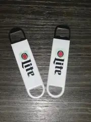 2 Miller Lite Logo Beer Bottle Bartender Speed Bar Opener Rubber Grip Tool Great